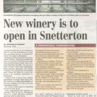 New winery is to open in Snetterton